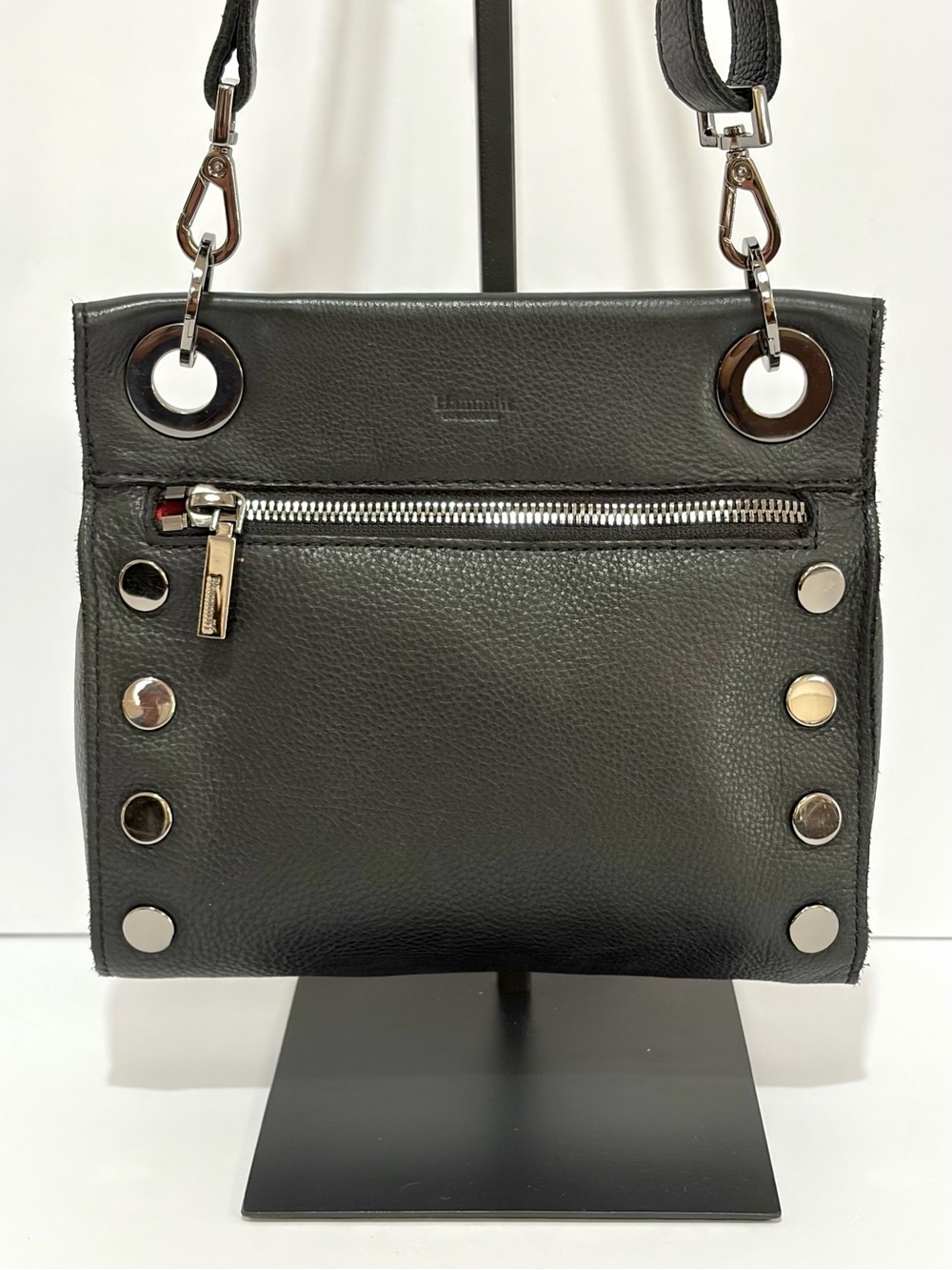 Hammitt Tony Small Crossbody Bag In Black Leather/Gunmetal Hardware